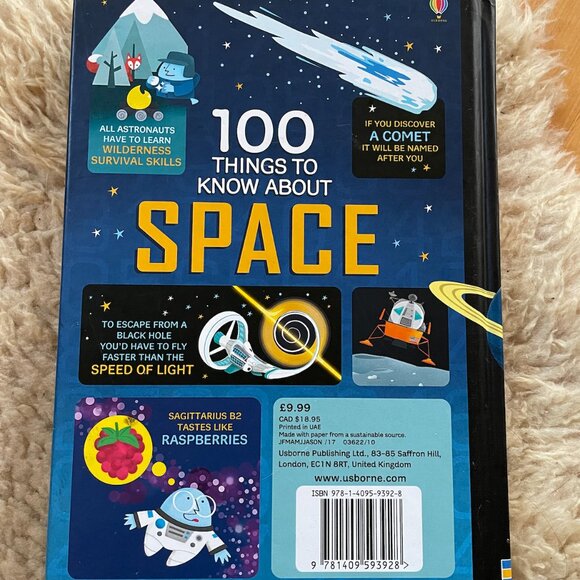 100 things to know about space kids book by osborne hardcover learning books - Picture 4 of 4